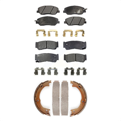 Kit de plaquettes de frein semi-métalliques avant et arrière, chaussures de stationnement pour Hyundai Santa F 07-09