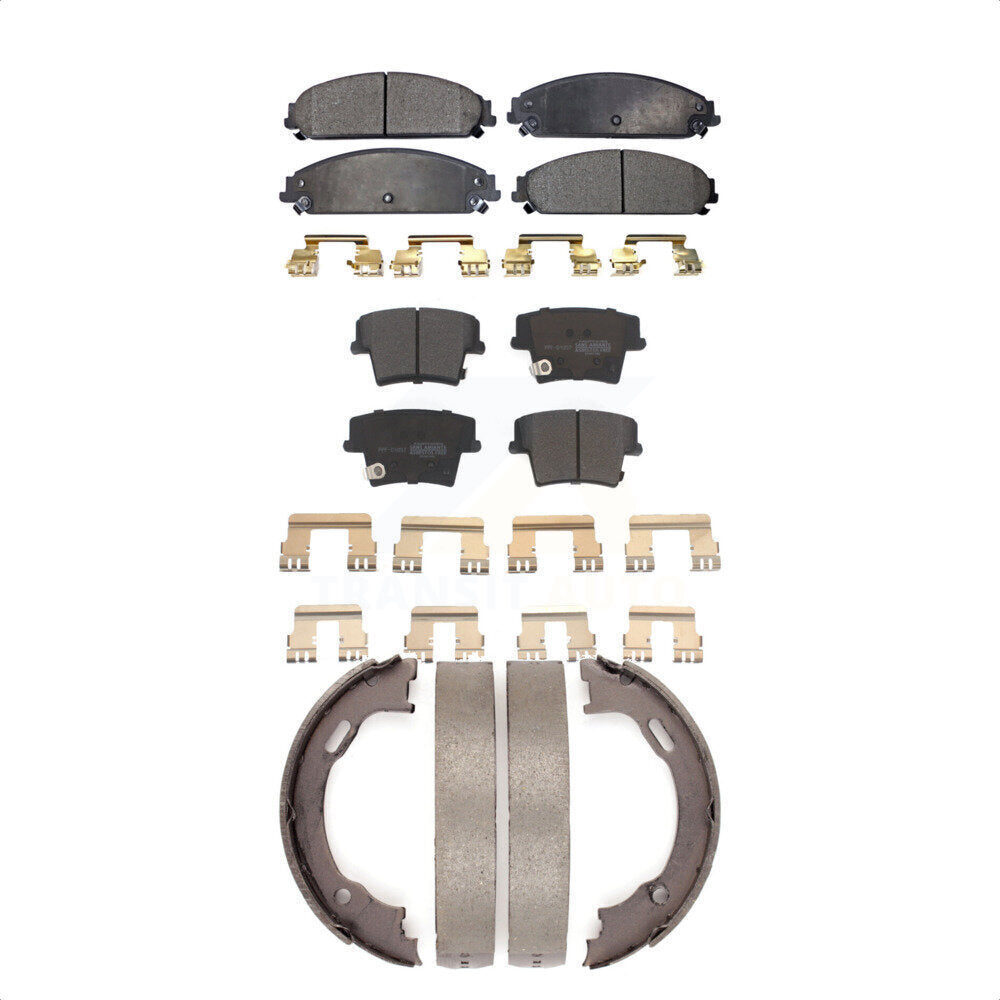 Kit de plaquettes de frein et chaussures de stationnement semi-métalliques avant et arrière, pour Dodge Chrysler 30