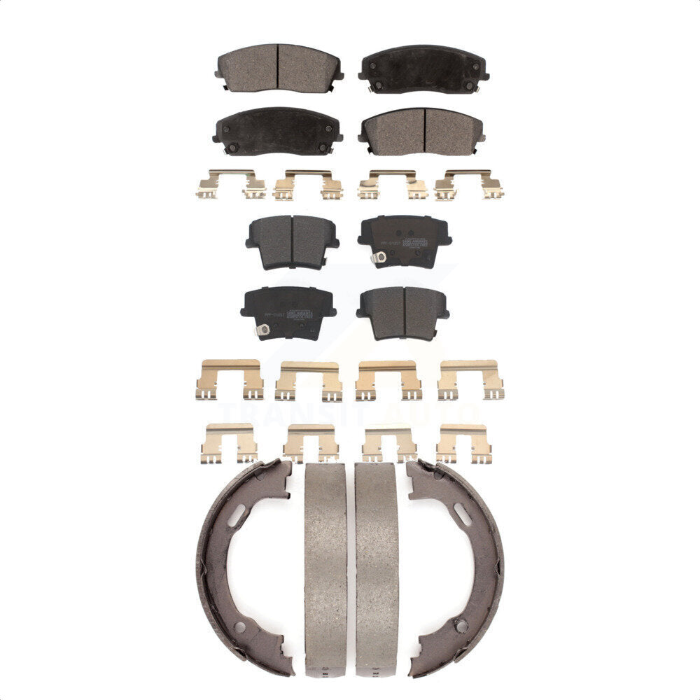 Kit de plaquettes de frein et chaussures de stationnement semi-métalliques avant et arrière, pour Dodge Chrysler 30