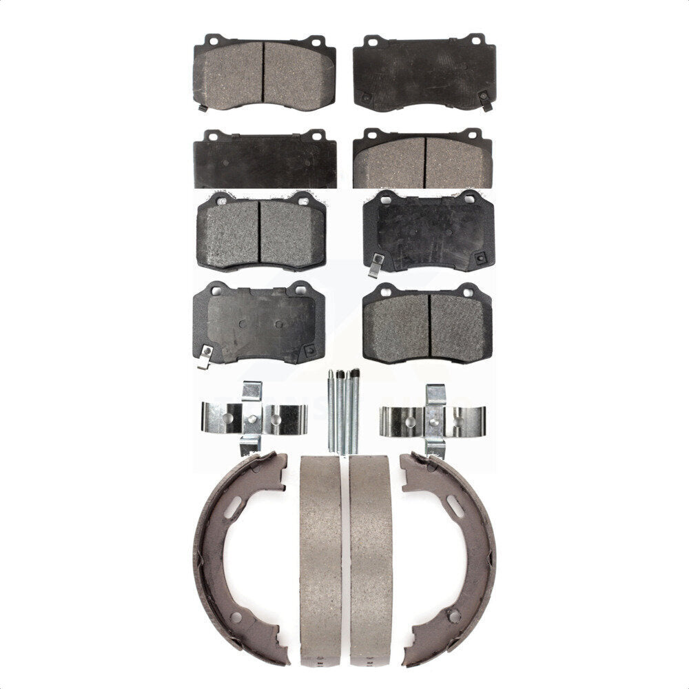 Kit de plaquettes de frein semi-métalliques avant et arrière, chaussures de stationnement pour Dodge Charger Chrysler