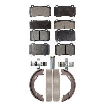Kit de plaquettes de frein semi-métalliques avant et arrière, chaussures de stationnement pour Dodge Charger Chrysler