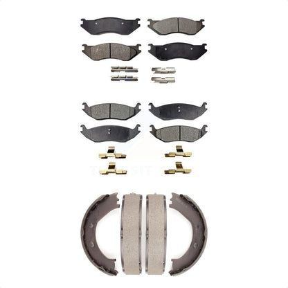 Kit de plaquettes de frein semi-métalliques avant et arrière, chaussures de stationnement pour Dodge Ram 1500 Durang