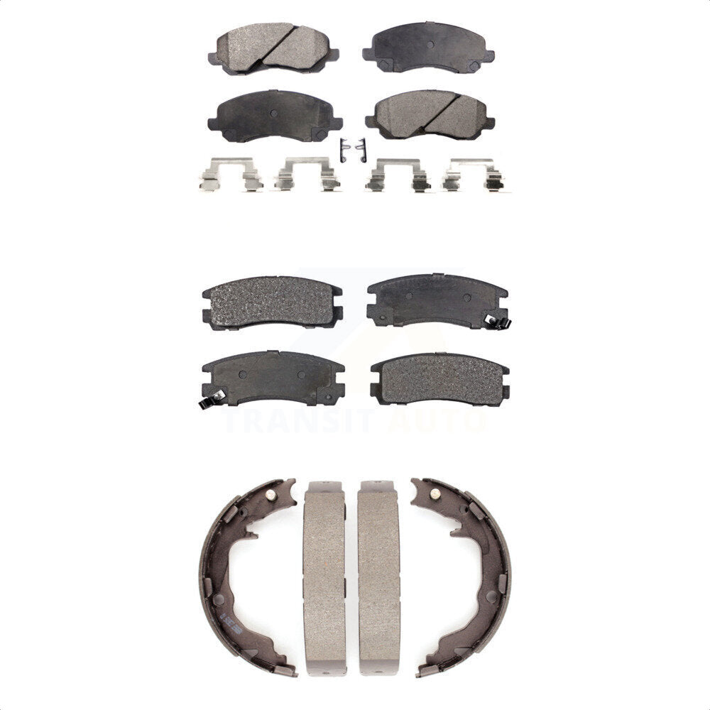 Kit de plaquettes de frein et chaussures de stationnement semi-métalliques avant et arrière, pour Mitsubishi Eclips