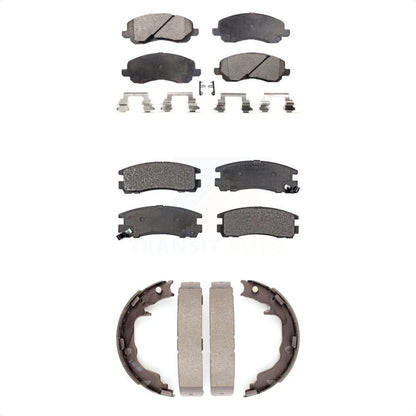 Kit de plaquettes de frein et chaussures de stationnement semi-métalliques avant et arrière, pour Mitsubishi Eclips