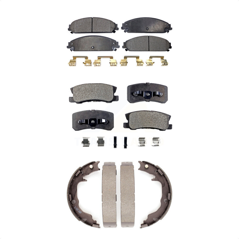 Plaquettes de frein semi-métalliques avant et arrière et Kit de chaussures de stationnement pour Dodge Caliber SRT-