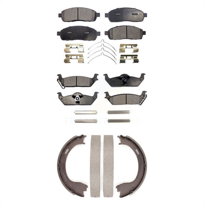 Kit de plaquettes de frein et de chaussures de stationnement semi-métalliques avant et arrière, pour Ford F-150 2009