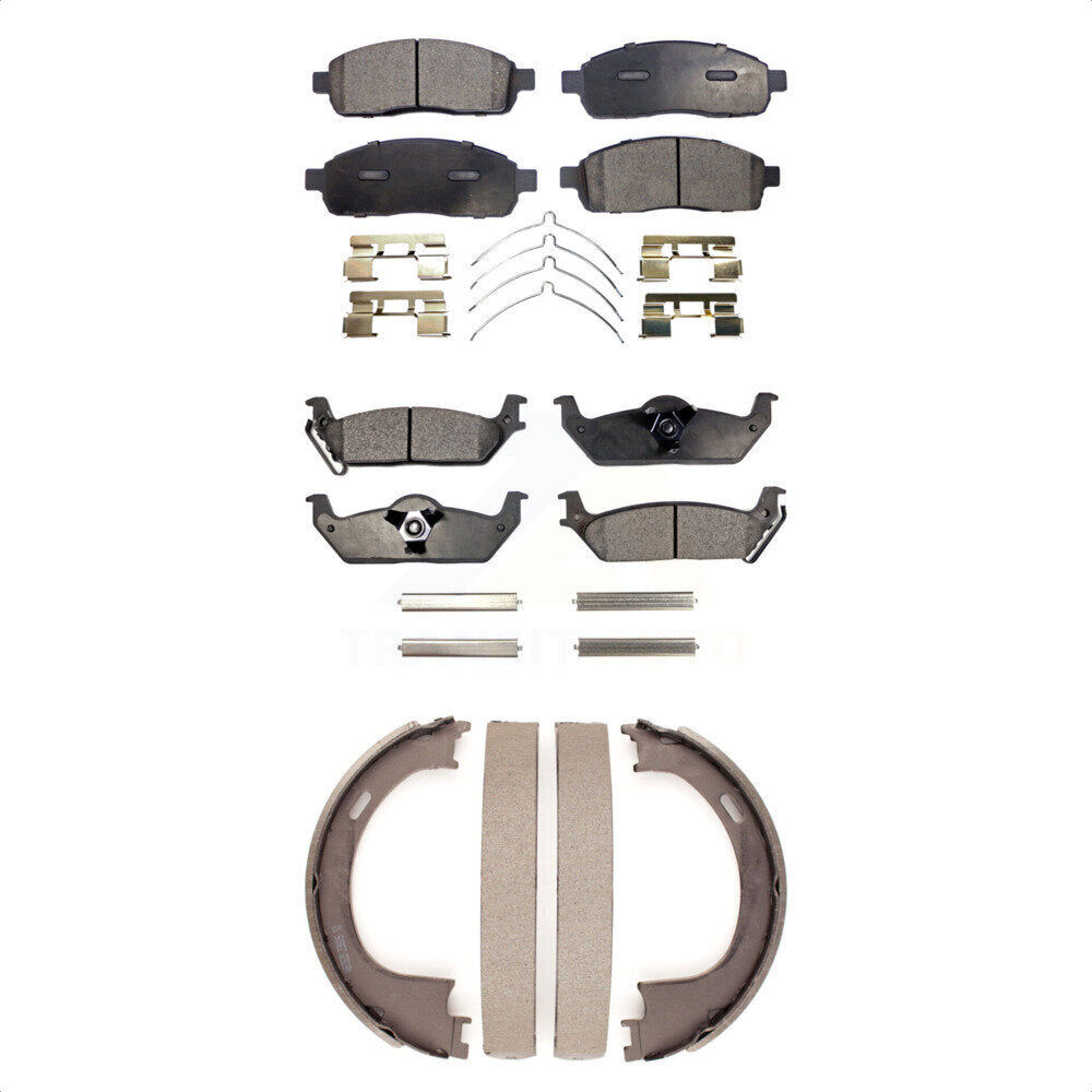 Kit de plaquettes de frein semi-métalliques avant et arrière, pour Ford F-150 Lincoln Mar