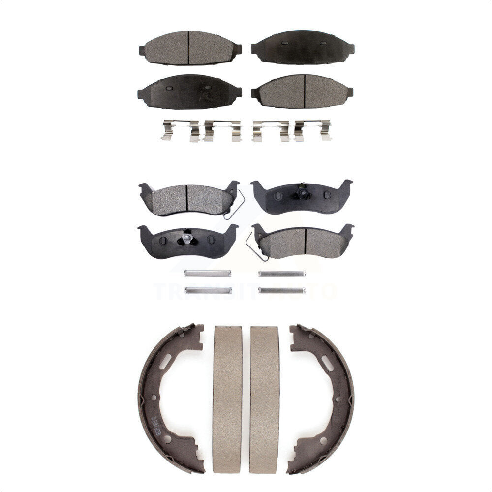 Plaquettes de frein semi-métalliques avant et arrière et Kit de chaussures de stationnement pour voiture de ville Lincoln pour