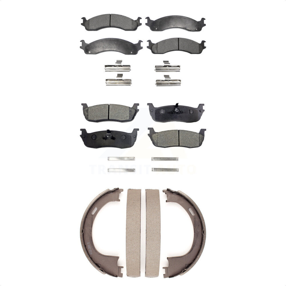 Kit de plaquettes de frein et chaussures de stationnement semi-métalliques avant et arrière, pour Ford F-250
