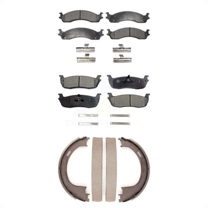 Kit de plaquettes de frein et chaussures de stationnement semi-métalliques avant et arrière, pour Ford F-250