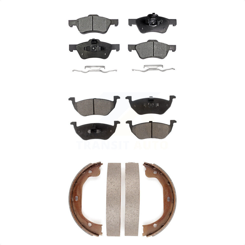 Kit de plaquettes de frein et chaussures de stationnement semi-métalliques avant et arrière, pour Ford Escape Mazda