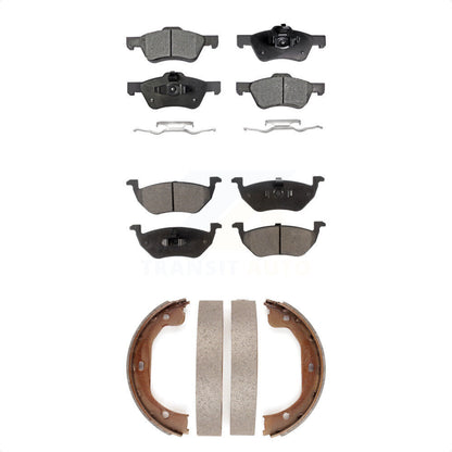 Kit de plaquettes de frein et chaussures de stationnement semi-métalliques avant et arrière, pour Ford Escape Mazda