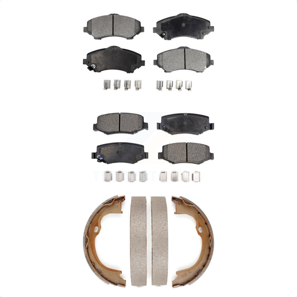 Plaquettes de frein semi-métalliques avant et arrière et Kit de chaussures de stationnement pour Jeep Wrangler Libert