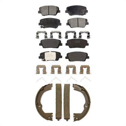 Kit de plaquettes de frein et chaussures de stationnement semi-métalliques avant et arrière, pour Kia Sorento