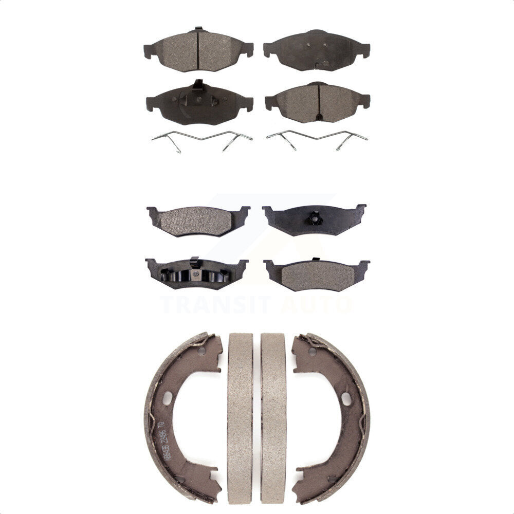 Kit de plaquettes de frein semi-métalliques avant et arrière, chaussures de stationnement pour Chrysler Sebring Dodg