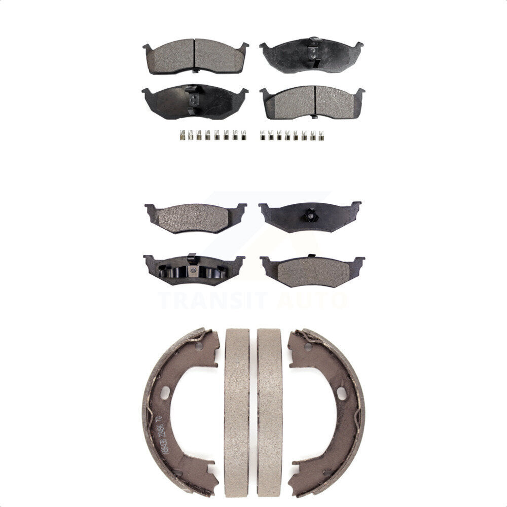 Plaquettes de frein semi-métalliques avant et arrière, Kit de chaussures de stationnement pour Chrysler Intrepid Dodg