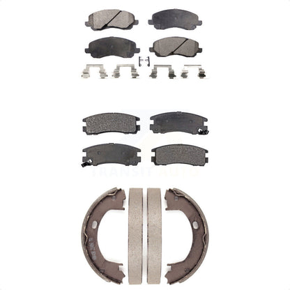 Kit de plaquettes de frein et chaussures de stationnement semi-métalliques avant et arrière, pour Mitsubishi Eclips