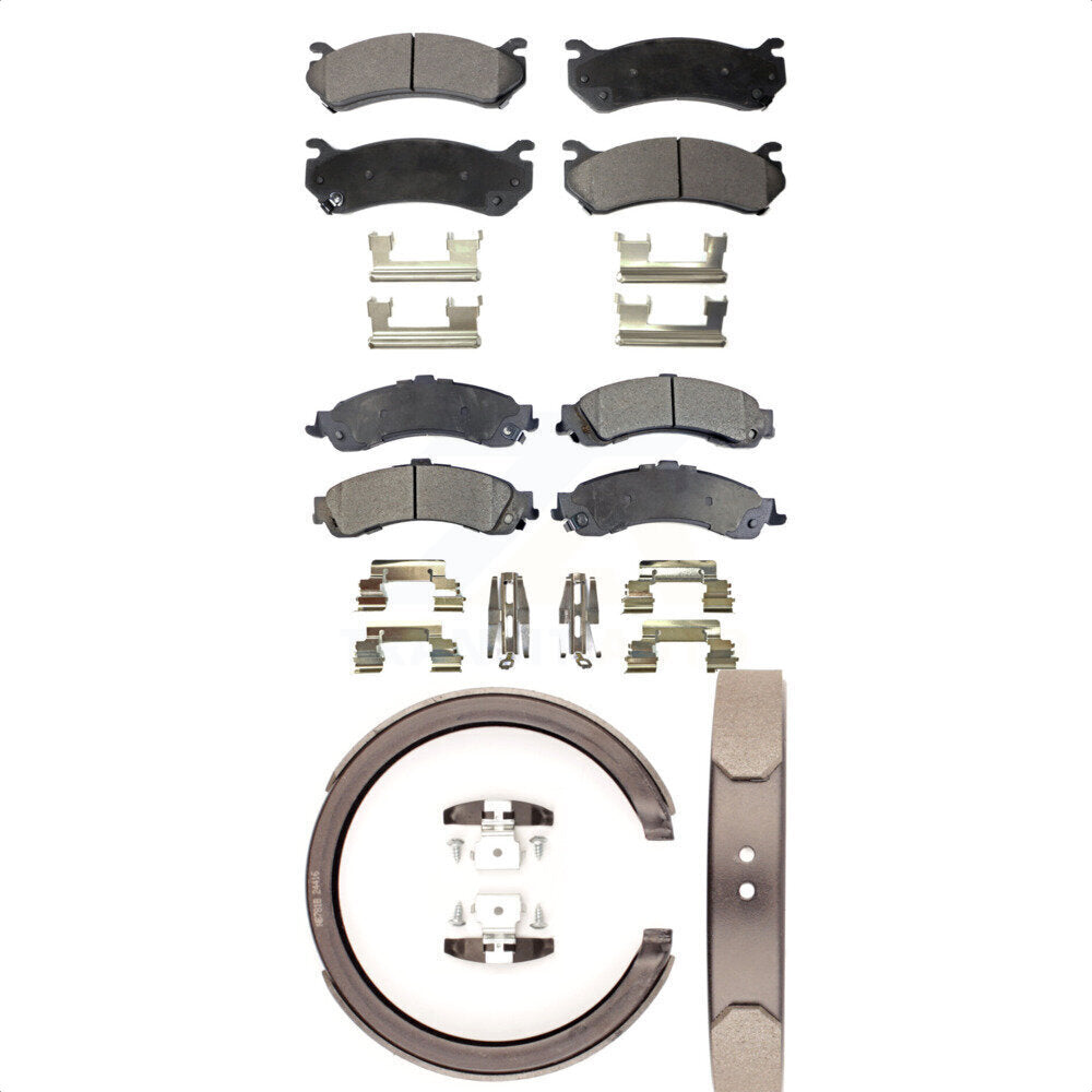 Kit de plaquettes de frein semi-métalliques avant et arrière, pour Chevrolet GMC Silverad