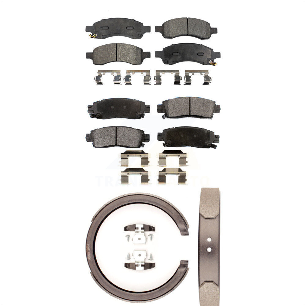 Plaquettes de frein semi-métalliques avant et arrière et Kit de chaussures de stationnement pour Chevrolet Trailblaze