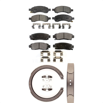 Plaquettes de frein semi-métalliques avant et arrière et Kit de chaussures de stationnement pour Chevrolet Trailblaze