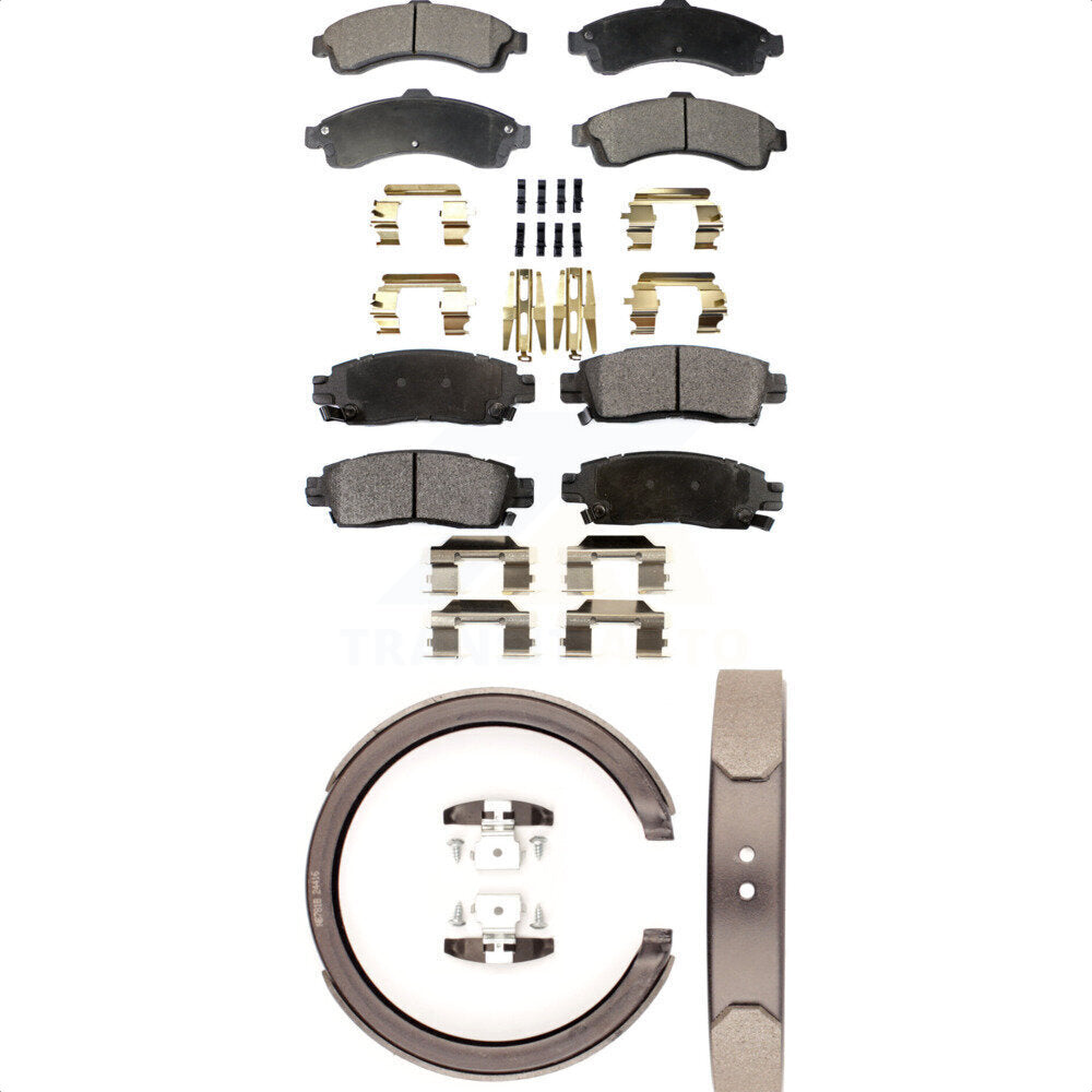 Kit de plaquettes de frein semi-métalliques avant et arrière, chaussures de stationnement pour GMC Chevrolet Envoy X