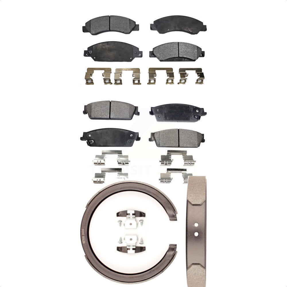 Kit de plaquettes de frein semi-métalliques avant et arrière, pour Chevrolet Avalanche GM
