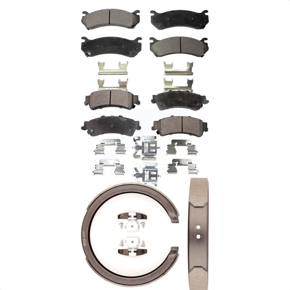 Kit de plaquettes de frein semi-métalliques avant et arrière, pour Chevrolet GMC Silverad