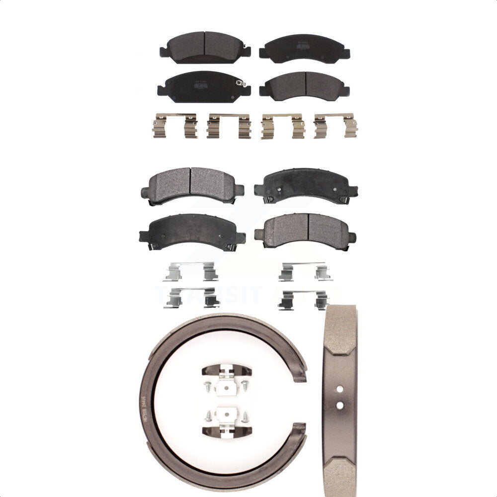 Kit de plaquettes de frein semi-métalliques avant et arrière, chaussures de stationnement pour Chevrolet Express 150