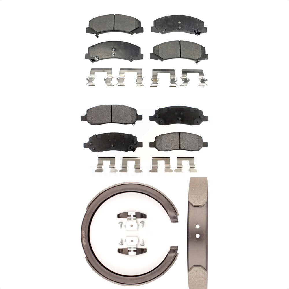 Kit de plaquettes de frein et chaussures de stationnement semi-métalliques avant et arrière, pour Cadillac DTS