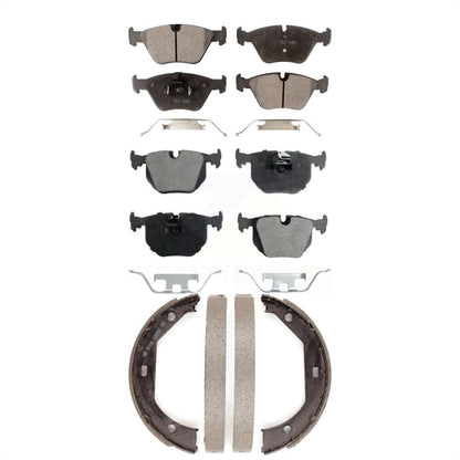 Kit de plaquettes de frein et chaussures de stationnement semi-métalliques avant et arrière, pour BMW 330Ci 330i 330x