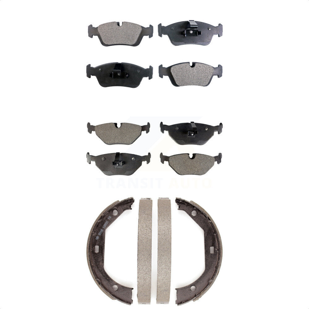 Kit de plaquettes de frein semi-métalliques avant et arrière et de chaussures de stationnement pour BMW 325x 2001 – 2005