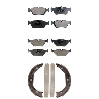 Kit de plaquettes de frein semi-métalliques avant et arrière et de chaussures de stationnement pour BMW 325x 2001 – 2005