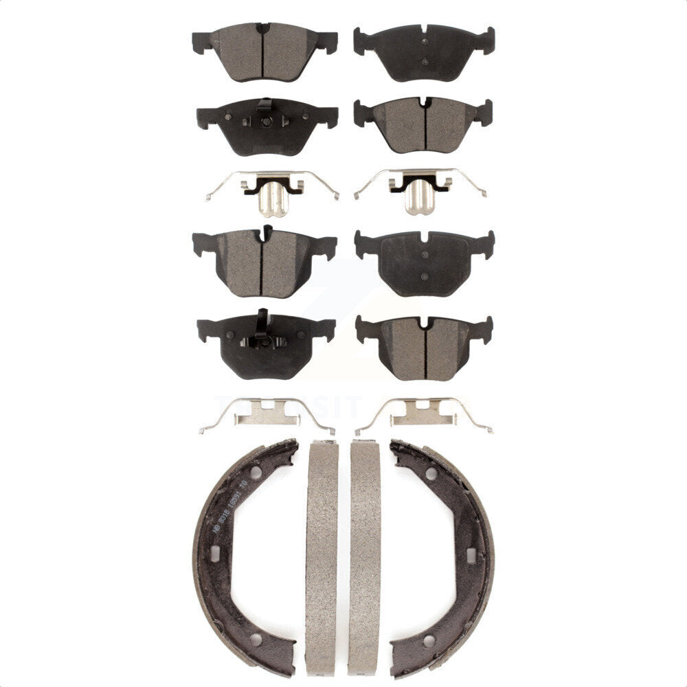 Kit de plaquettes de frein et chaussures de stationnement semi-métalliques avant et arrière, pour BMW 330i 330xi 335x