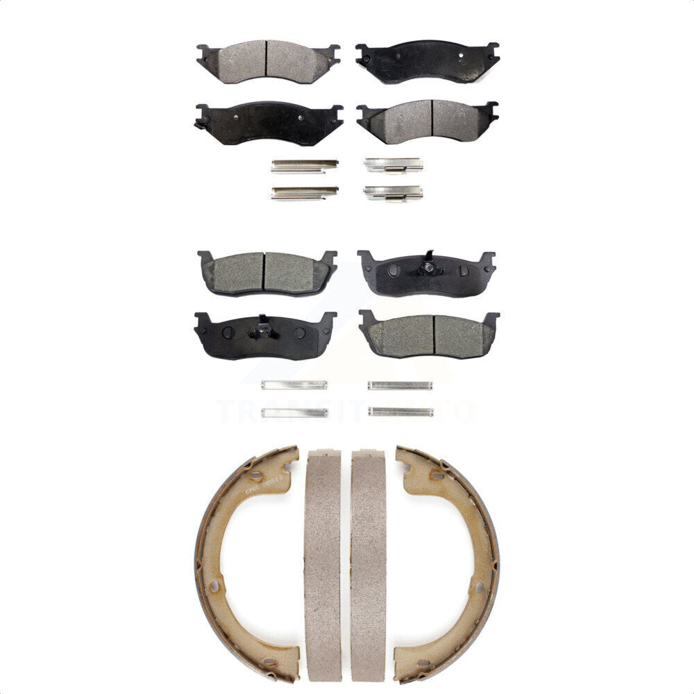 Kit de plaquettes de frein et chaussures de stationnement semi-métalliques avant et arrière, pour Lincoln Navigator