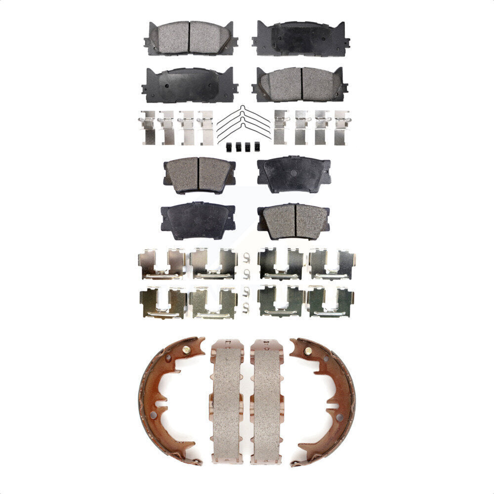 Kit de plaquettes de frein et chaussures de stationnement semi-métalliques avant et arrière, pour Toyota Camry Lexu