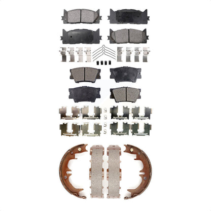 Kit de plaquettes de frein et chaussures de stationnement semi-métalliques avant et arrière, pour Toyota Camry Lexu
