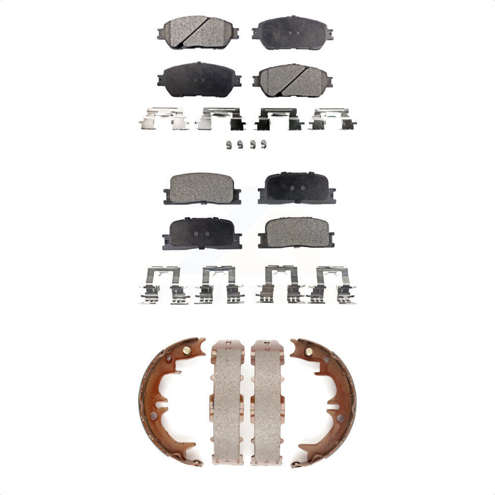 Kit de plaquettes de frein et chaussures de stationnement semi-métalliques avant et arrière, pour Toyota Camry Lexu