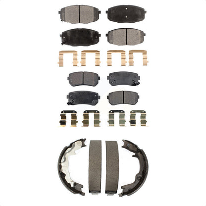 Kit de plaquettes de frein et chaussures de stationnement semi-métalliques avant et arrière, pour Kia Forte koup