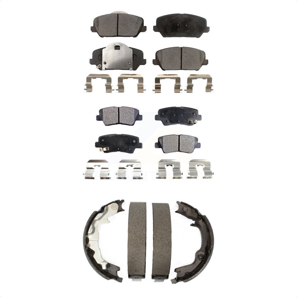 Kit de plaquettes de frein et chaussures de stationnement semi-métalliques avant et arrière, pour Kia Forte koup