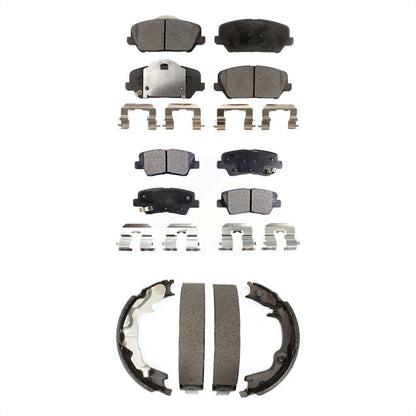 Kit de plaquettes de frein et chaussures de stationnement semi-métalliques avant et arrière, pour Kia Forte koup