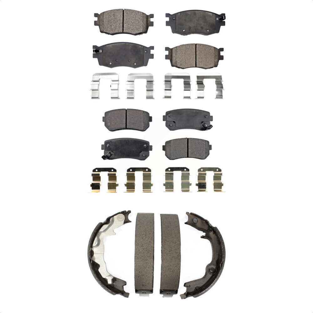 Kit de plaquettes de frein semi-métalliques avant et arrière, pour Hyundai Accent Kia Rio
