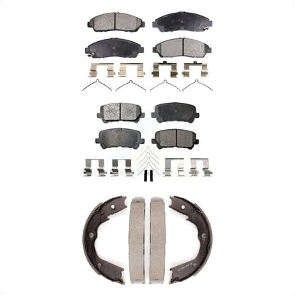 Plaquettes de frein semi-métalliques avant et arrière et Kit de chaussures de stationnement pour Honda Pilot Acura MD