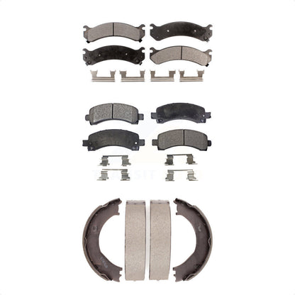 Plaquettes de frein semi-métalliques avant et arrière et Kit de chaussures de stationnement pour Chevrolet GMC Expres