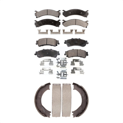 Kit de plaquettes de frein et chaussures de stationnement semi-métalliques avant et arrière, pour GMC Sierra 350 2001