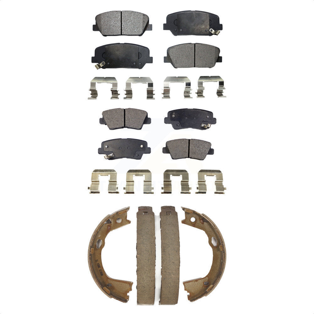 Kit de plaquettes de frein et chaussures de stationnement semi-métalliques avant et arrière, pour Kia Optima