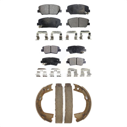 Kit de plaquettes de frein et chaussures de stationnement semi-métalliques avant et arrière, pour Kia Optima