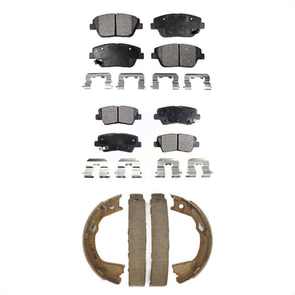 Kit de plaquettes de frein et chaussures de stationnement semi-métalliques avant et arrière, pour Kia Optima