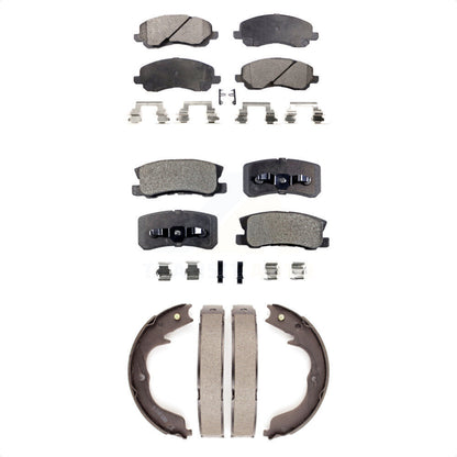 Kit de plaquettes de frein et chaussures de stationnement semi-métalliques avant et arrière, pour Mitsubishi Outlande