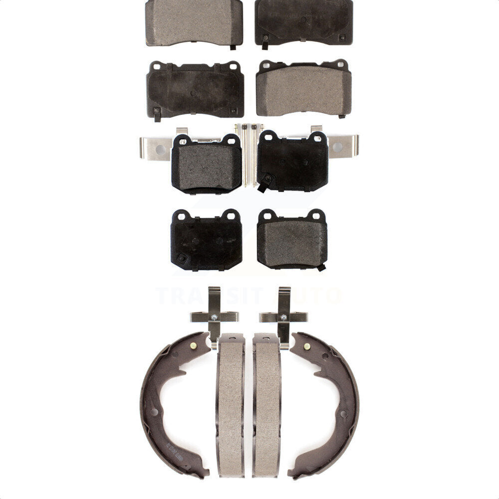Kit de plaquettes de frein et chaussures de stationnement semi-métalliques avant et arrière, pour Subaru Impreza