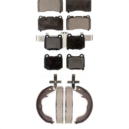 Kit de plaquettes de frein et chaussures de stationnement semi-métalliques avant et arrière, pour Subaru Impreza